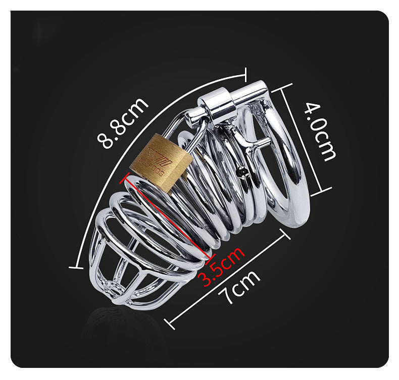 Red Metal Male Chastity Lock Belt Device Chastity Lock Bird Cage