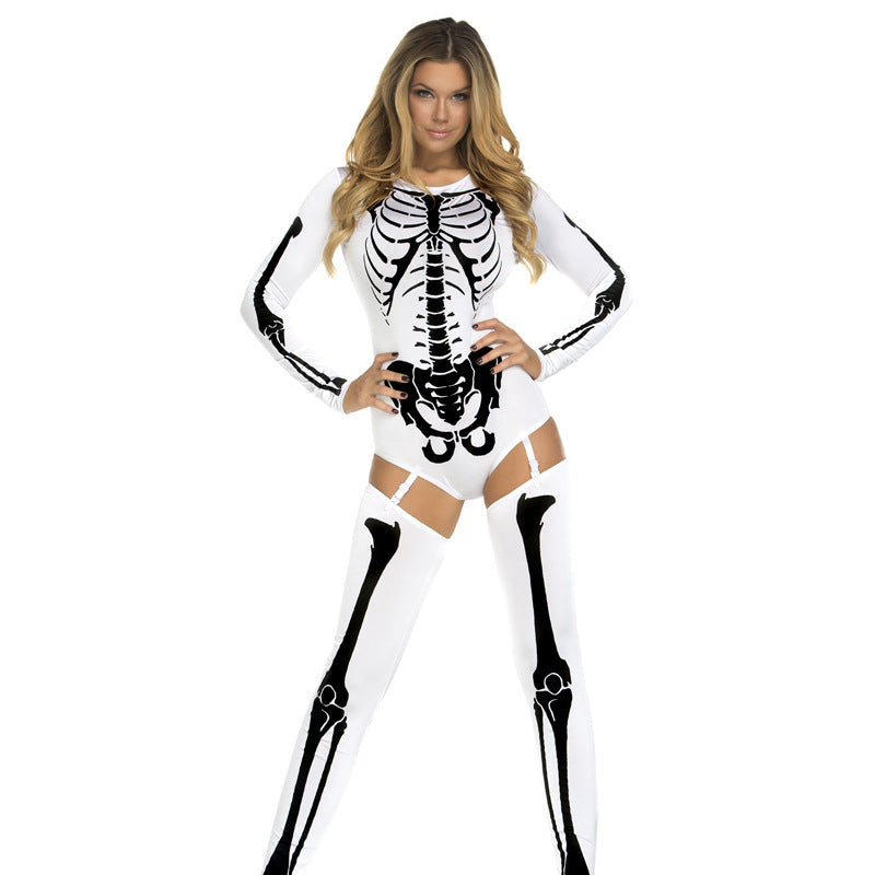 Vampire Witch Queen Halloween Terror Cosplay Bodysuit Dress Up