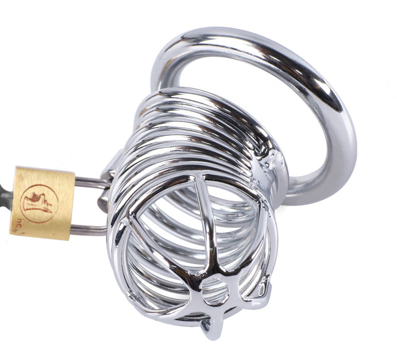 Red Metal Male Chastity Lock Belt Device Chastity Lock Bird Cage