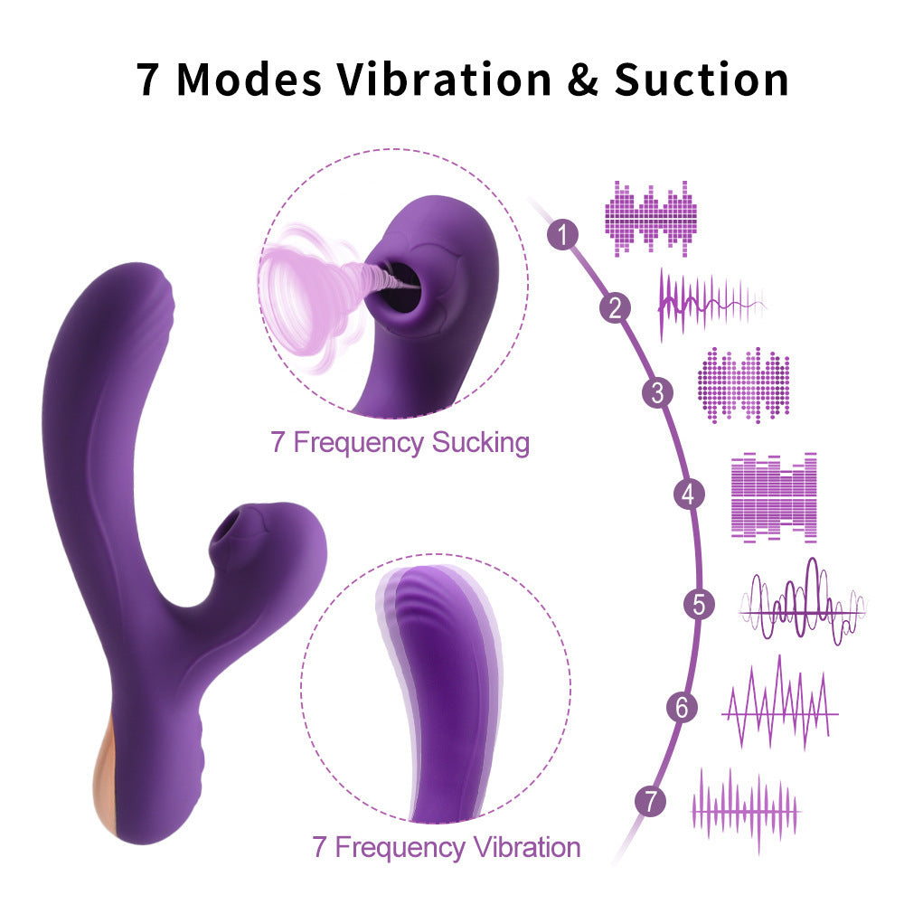 G-Spot Crescent Vibrator Sucking Stick Female Masturbation Massage Av Vibrator