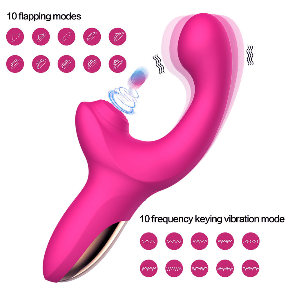 Charging G-spot Sucking Flapping Pulling Vibrating Massage Vibrator