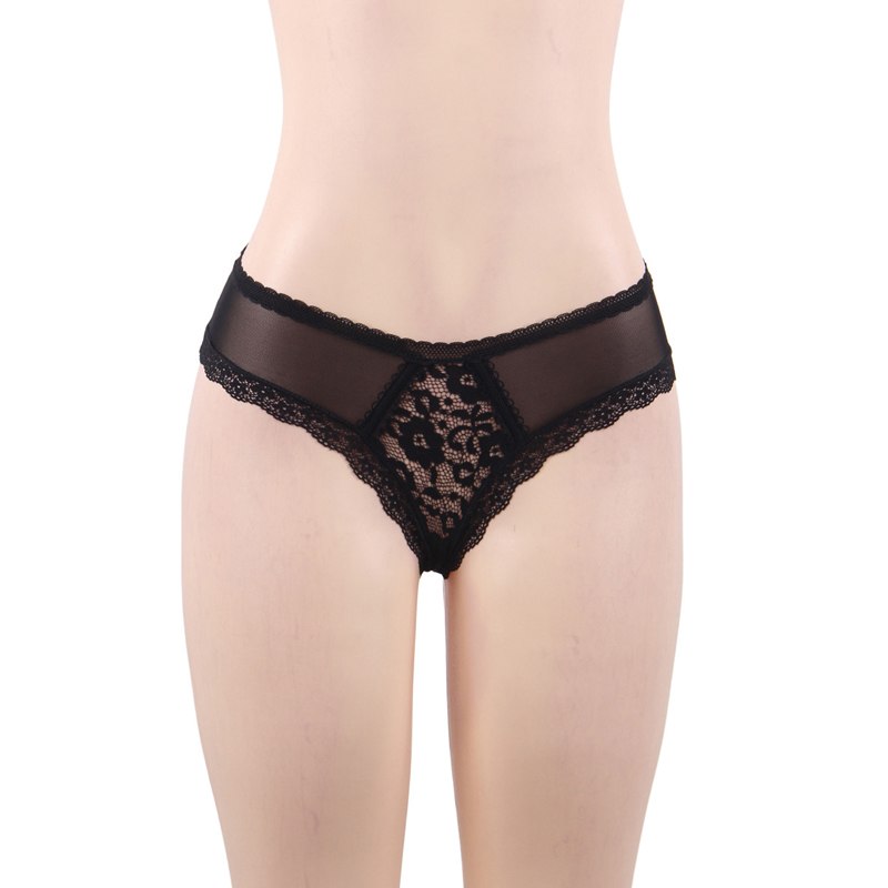 Lace See Through Woman's Floral Brazilian Underwear