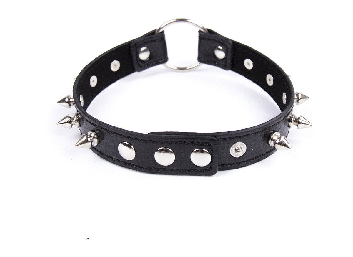 Bondage Leather Collar Neck Bell Necklace