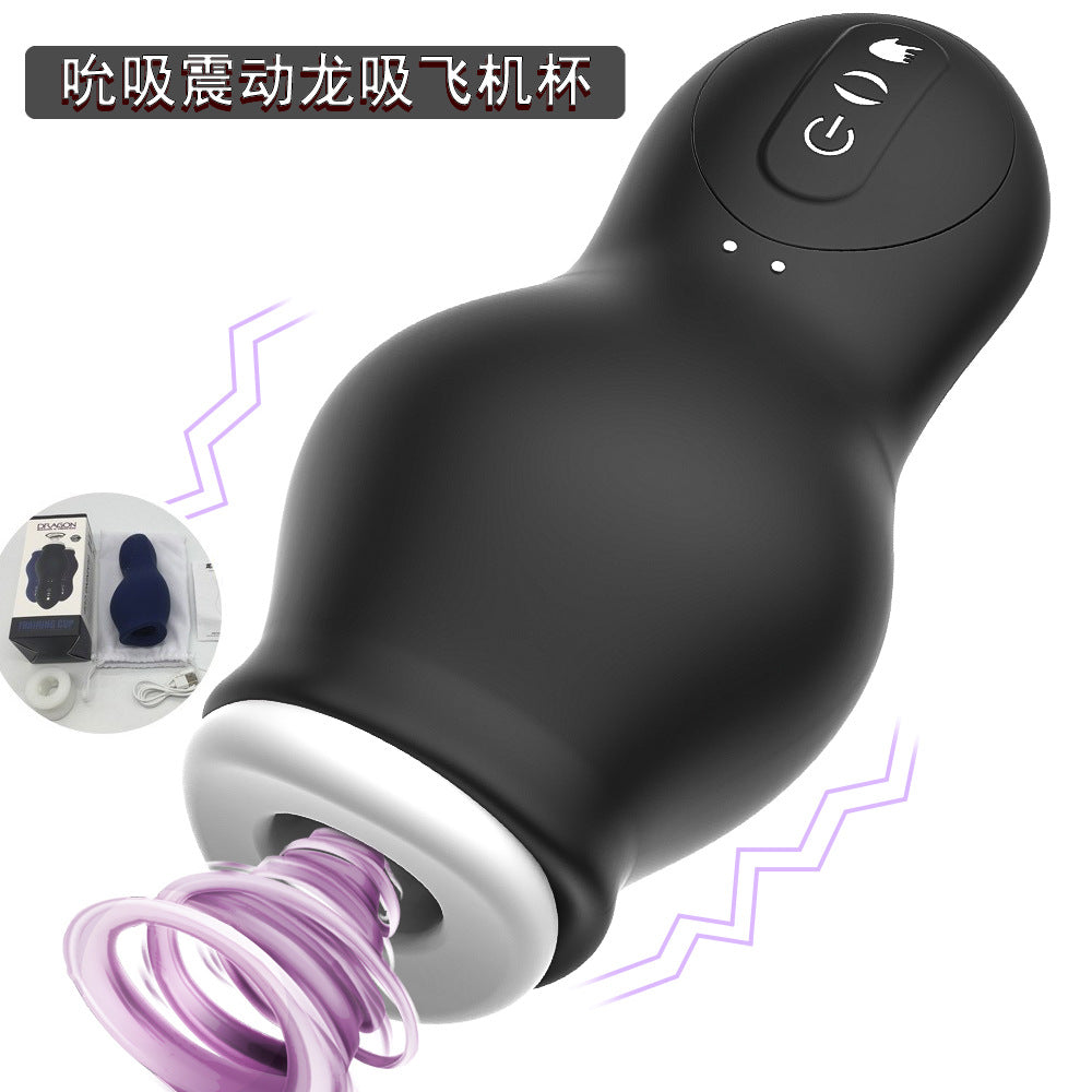 Male Automatic Dragon Suction Airplane Cup Glans Vibrating Sucking Massager