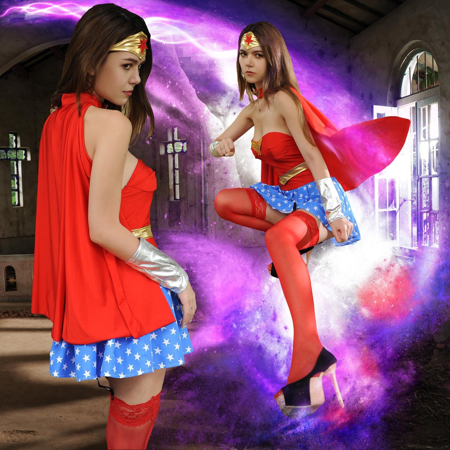 Superwoman Stage Role-playing Costume