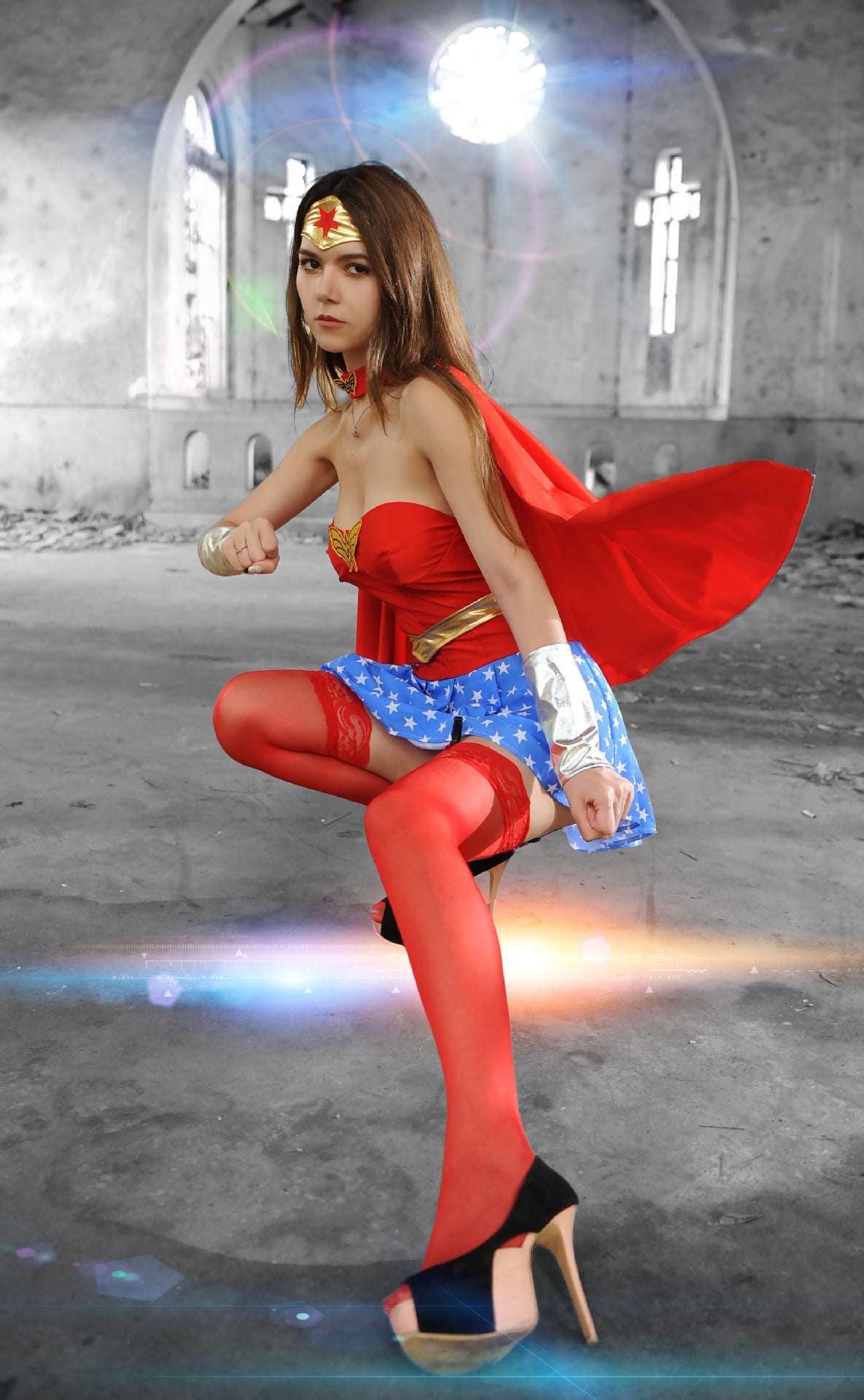 Superwoman Stage Role-playing Costume