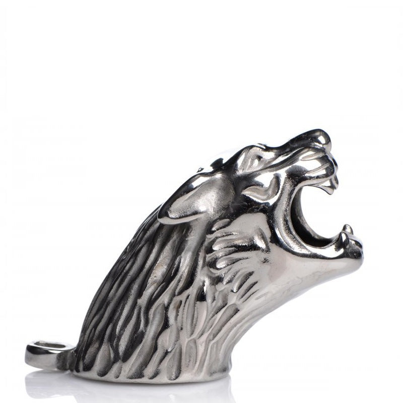 Metal Men's Tiger Head Stainless Steel Chasity Cage