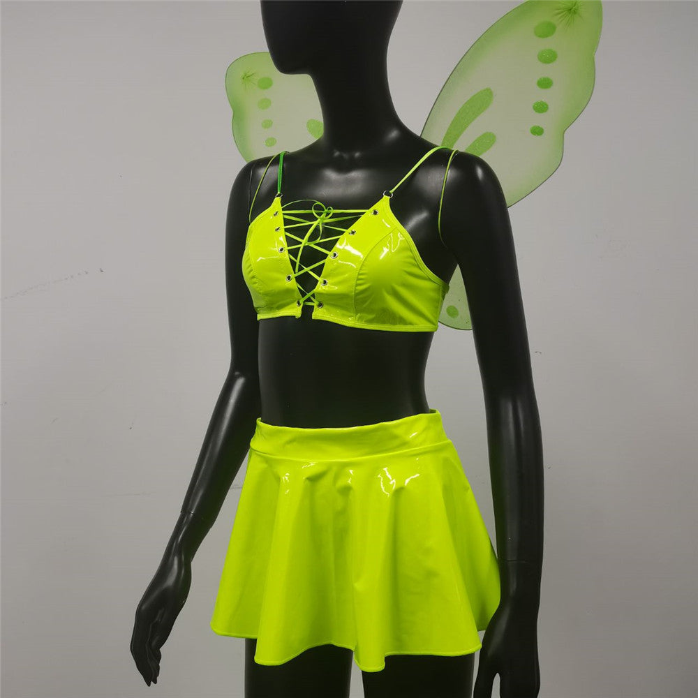 Woman's Fairy Cosplay Outfit Skirt & Wings