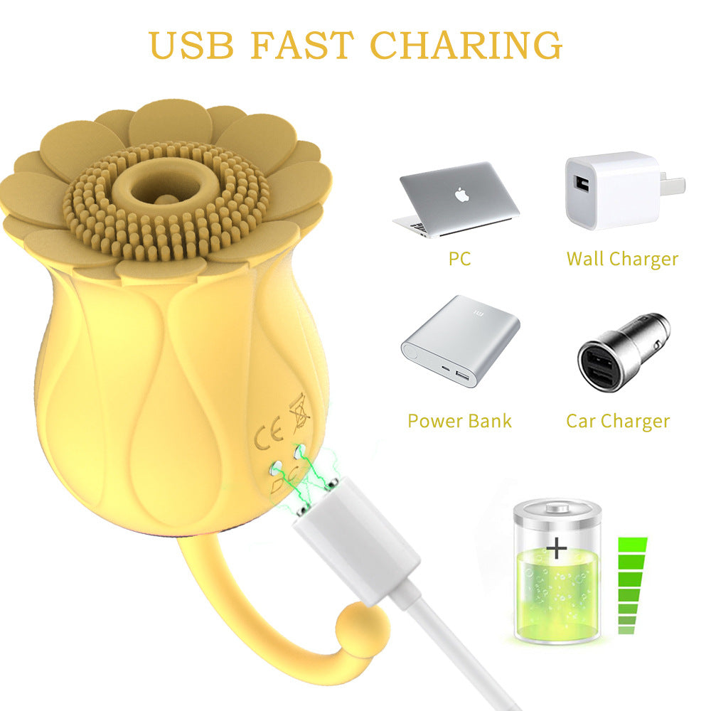 Sunflower Pulse Sucking Vibrator Massage Toy