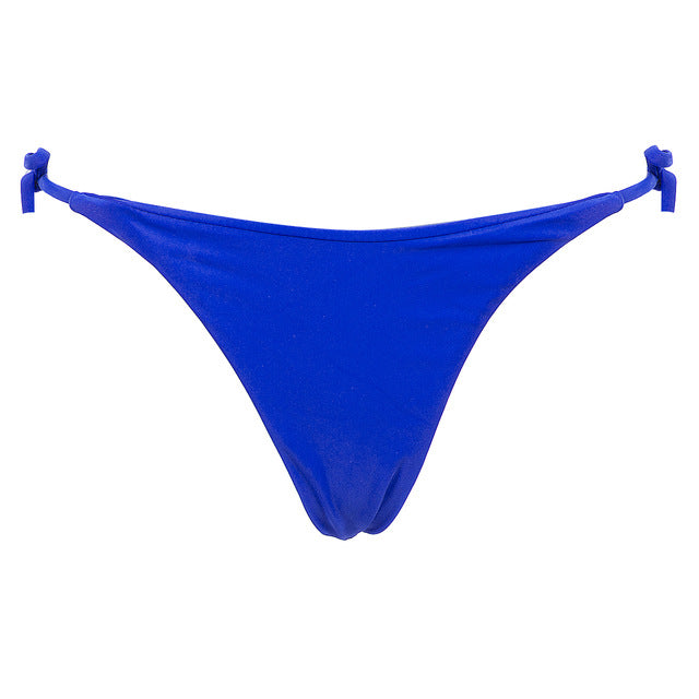 4 Colors Women Swimwear Brazilian Cheeky Bikini Bottom Side String Tie Thong