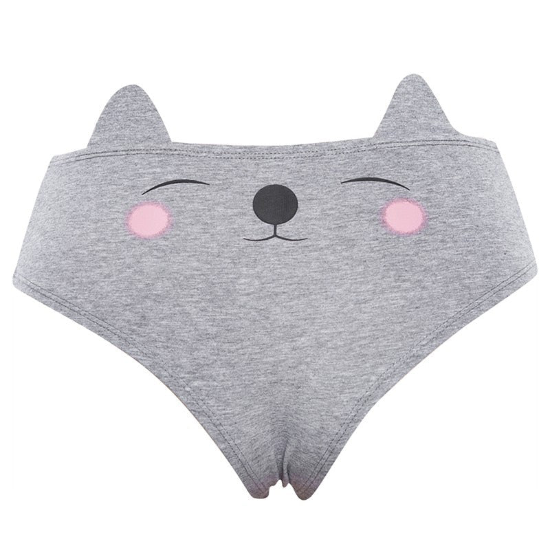 Cute Underwear Briefs With Cat Ear Cotton Comfortable And Breathable