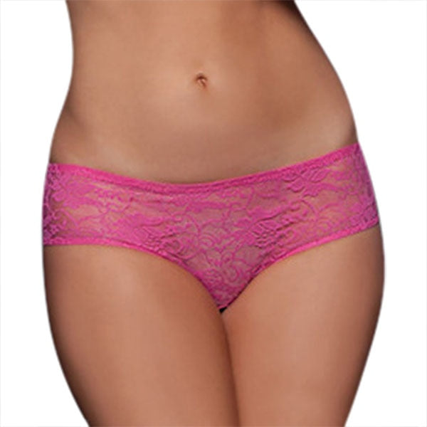 Lace Crotchless Lingerie Bowknot Knickers Panties Thong Transparent