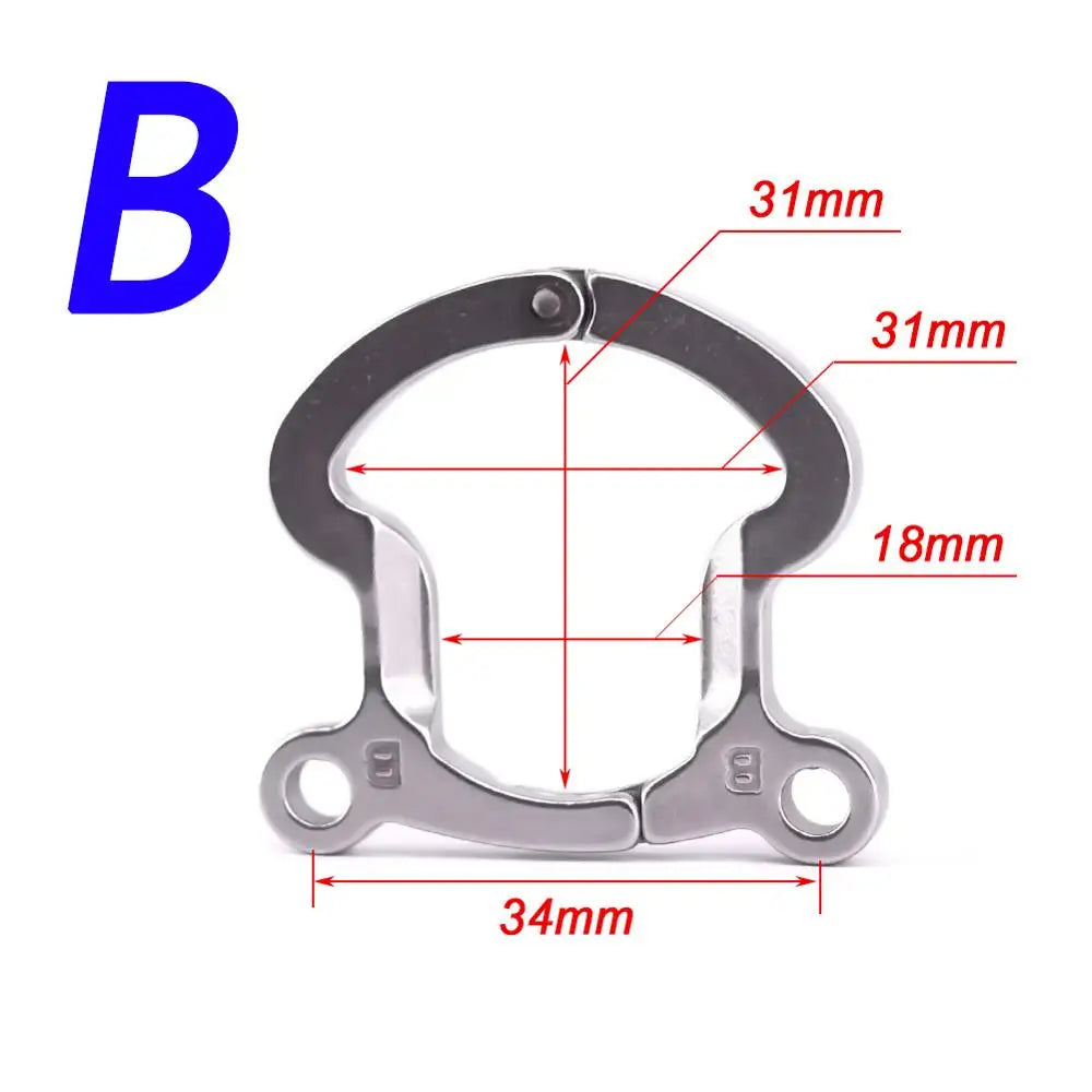 Stainless Steel Anti-off Ring for Male Cock Cage Metal Chastity Devices Accessories