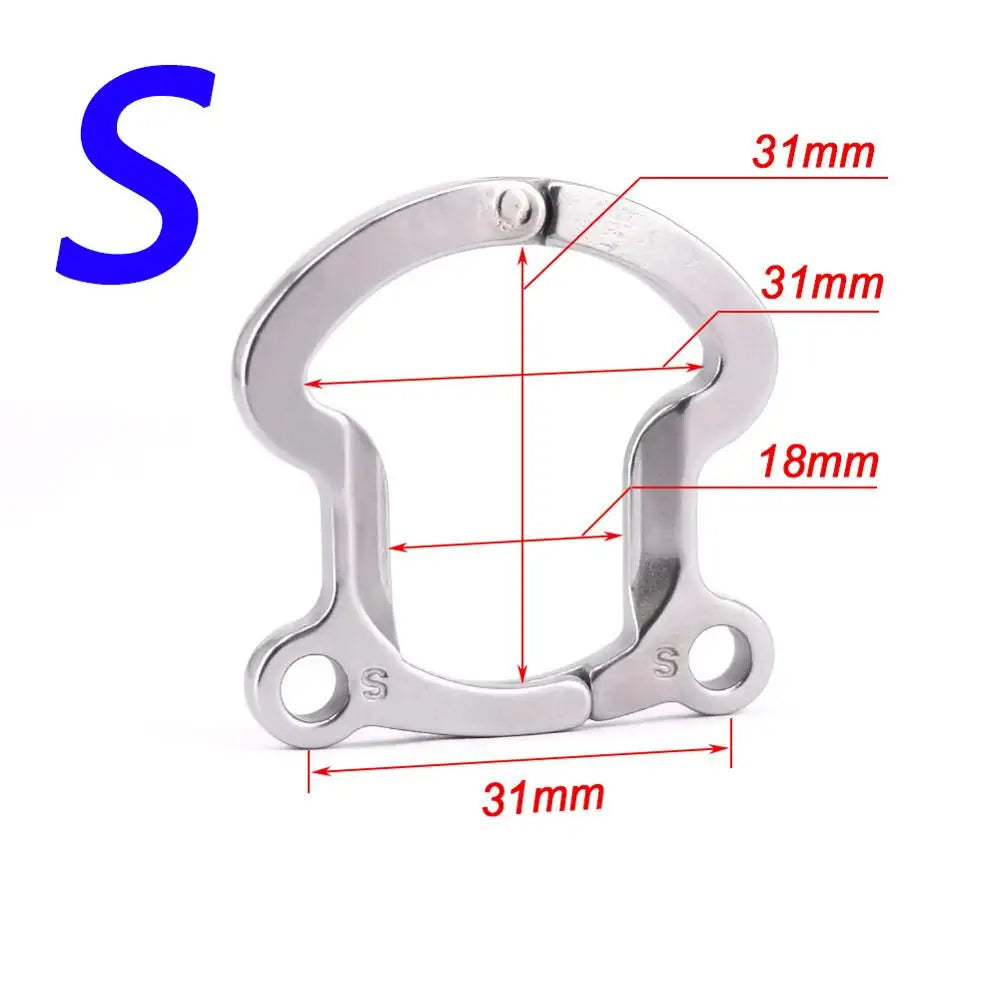 Stainless Steel Anti-off Ring for Male Cock Cage Metal Chastity Devices Accessories