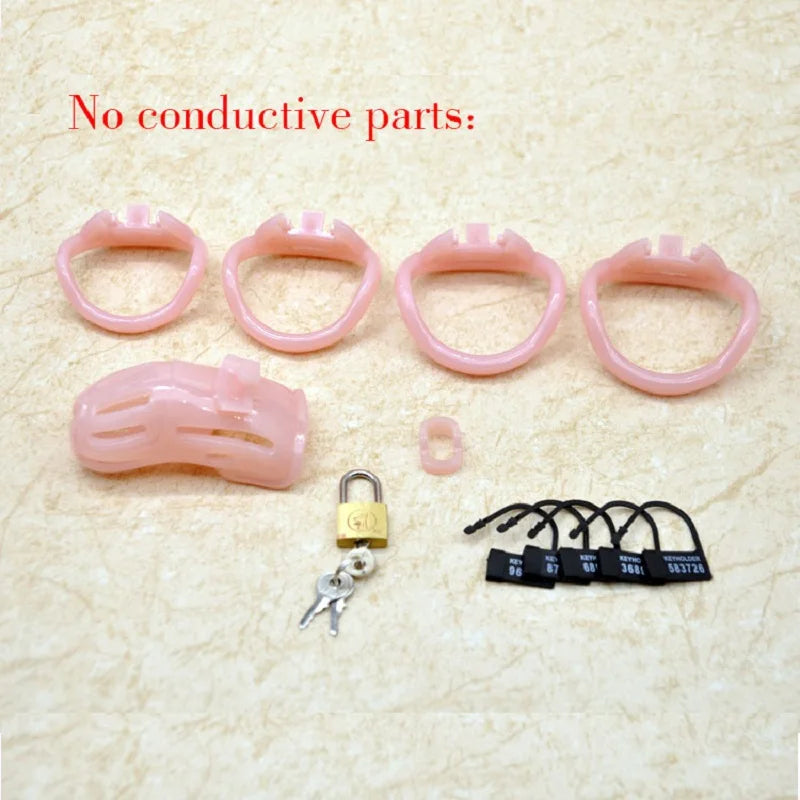 New electric shock Large Male Plastic chastity cage with penis cock ring bondage restraint electro Stimulation BDSM Sex Toy