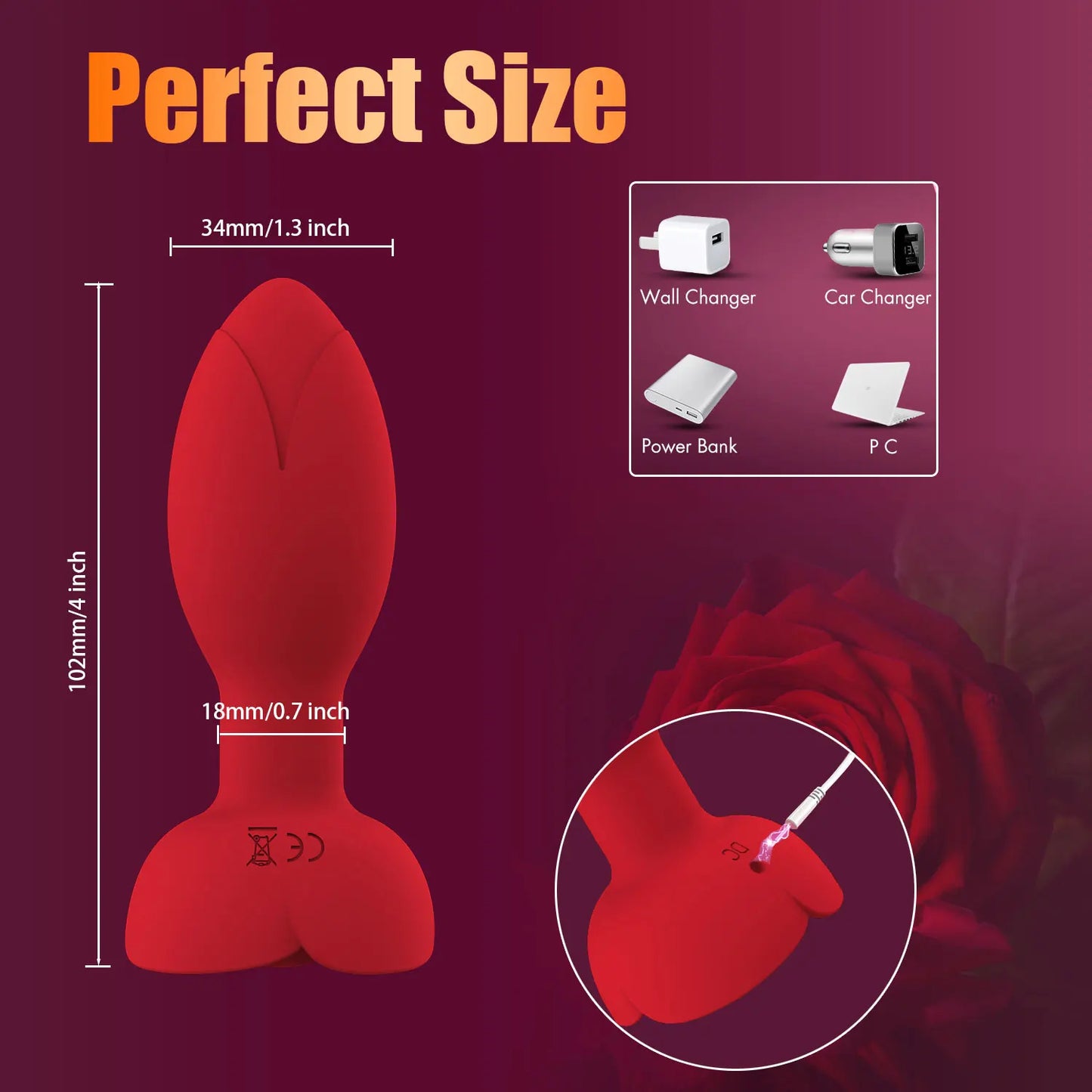 20 Modes Rotation Vibrating Anal Plug Vibrator App Remote Control