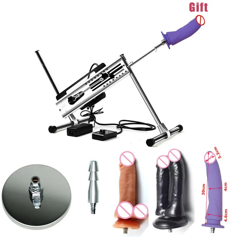 Stroke 3-15cm Automatic High Powered Wireless Sex Machine With Attachments