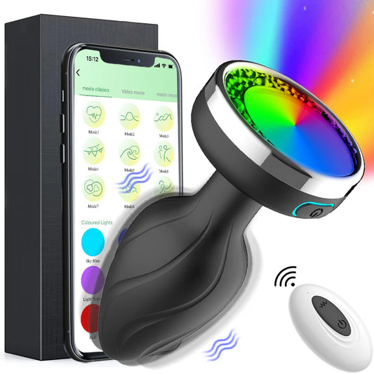 LED Buttplug Wireless Remote Control Vibrating Anal Plug Butt Plug Vibrator Prostate Massage