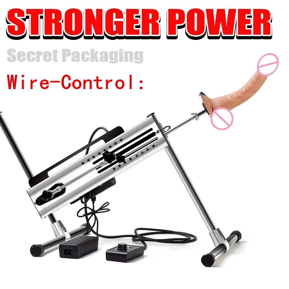 Stroke 3-15cm Automatic High Powered Wireless Sex Machine With Attachments