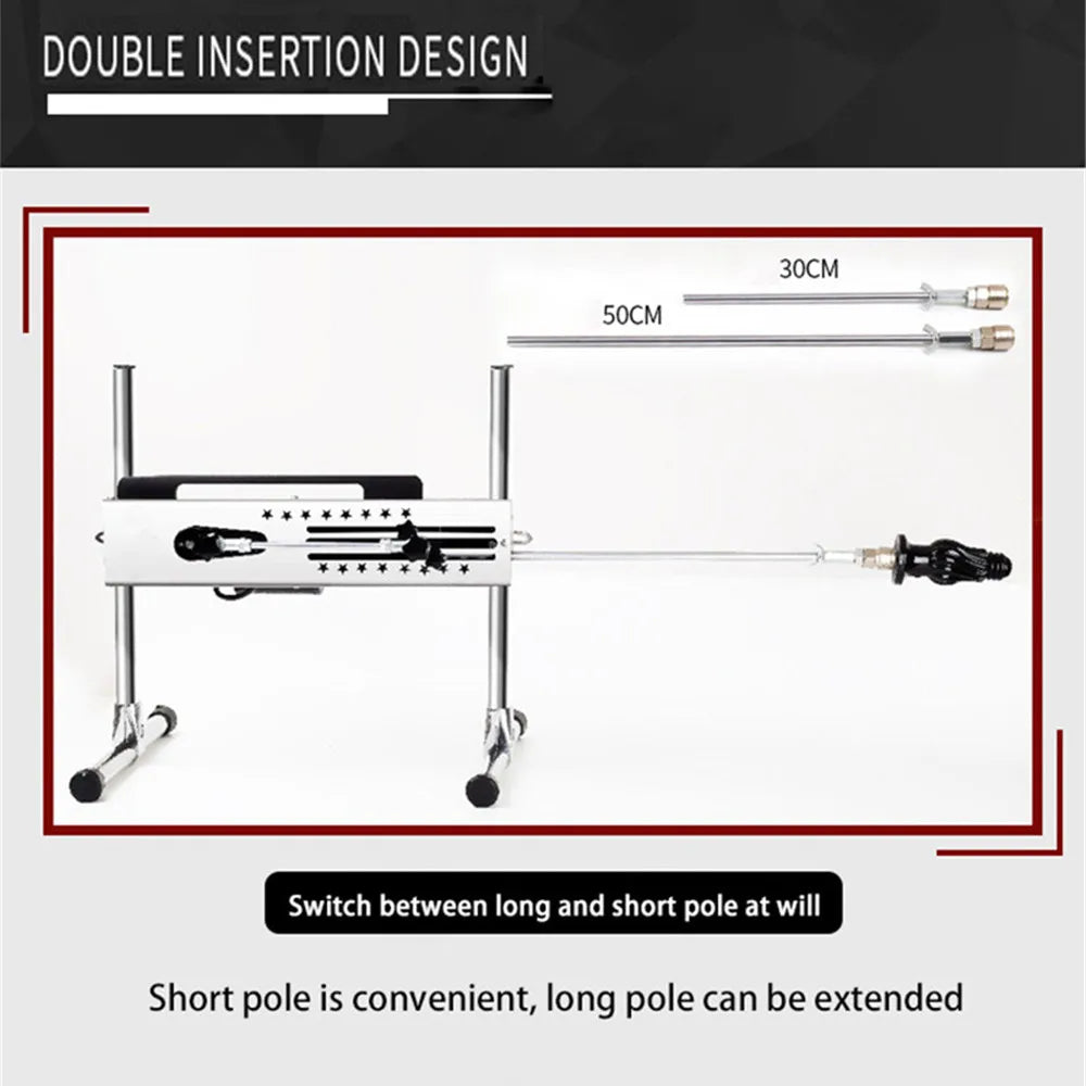 Stroke 3-15cm Automatic High Powered Wireless Sex Machine With Attachments