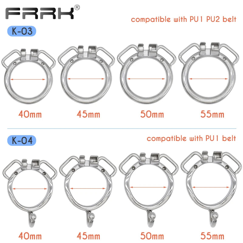 FRRK K01 K02 K03 K04 Base Rings for FRRK Chastity Cage That Uses Built-in Lock only