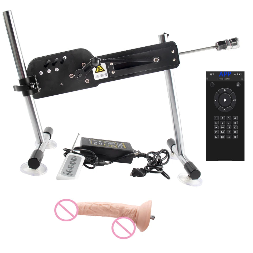 Wireless APP 3-9CM Stroke 70W Sex Machine With Attachments