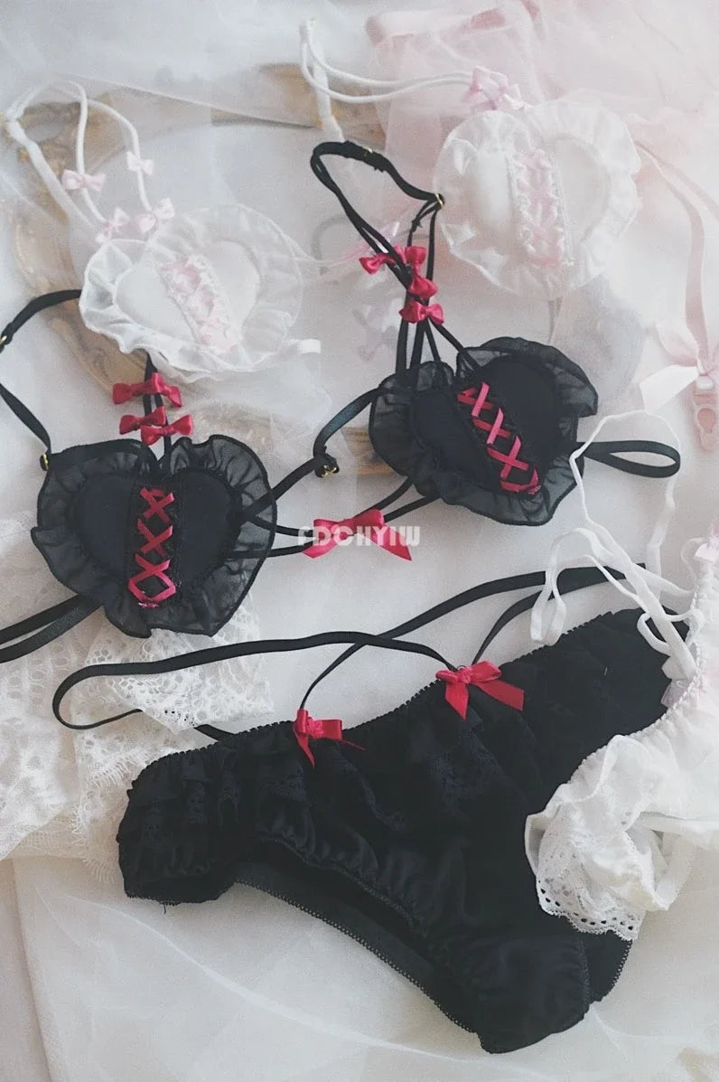 Erotic Sexy Demon Bra Panty Lingerie Set