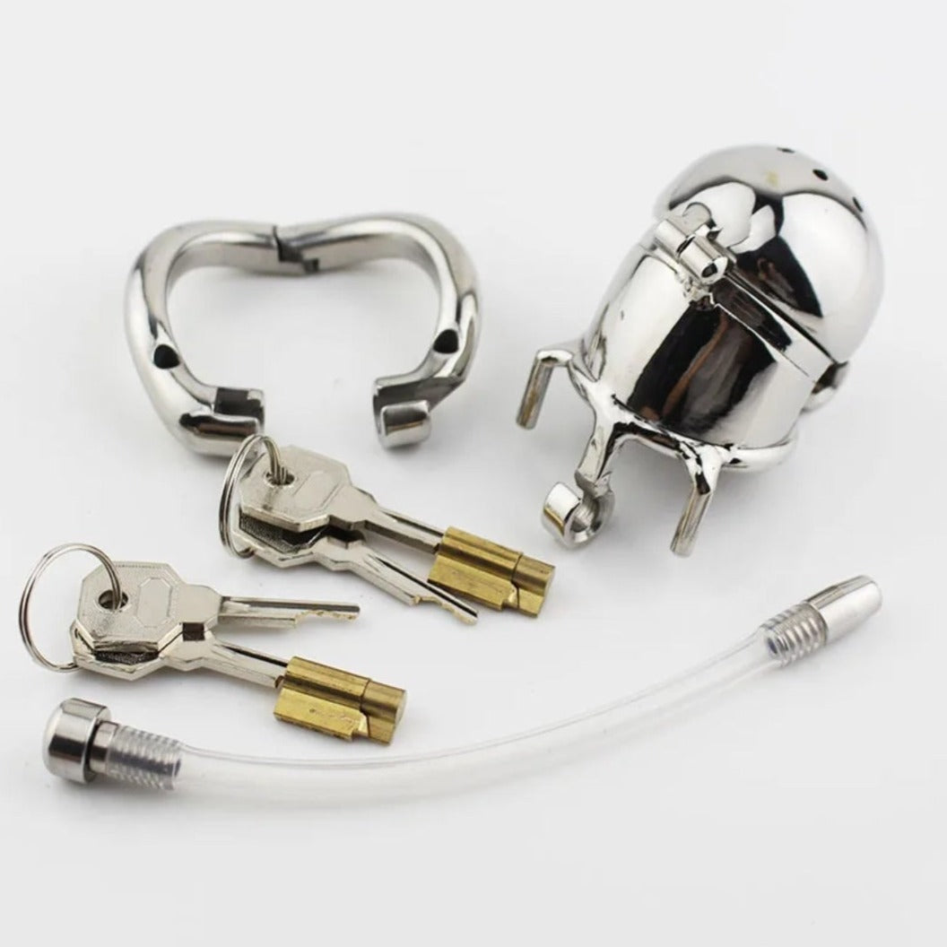 Double Lock Stainless Steel Chasity Cage