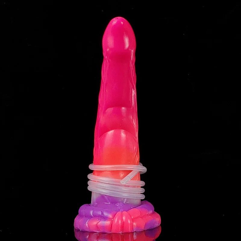 Squirting Monster Dildo Glowing In Dark Fantasy Butt Plug Silicone