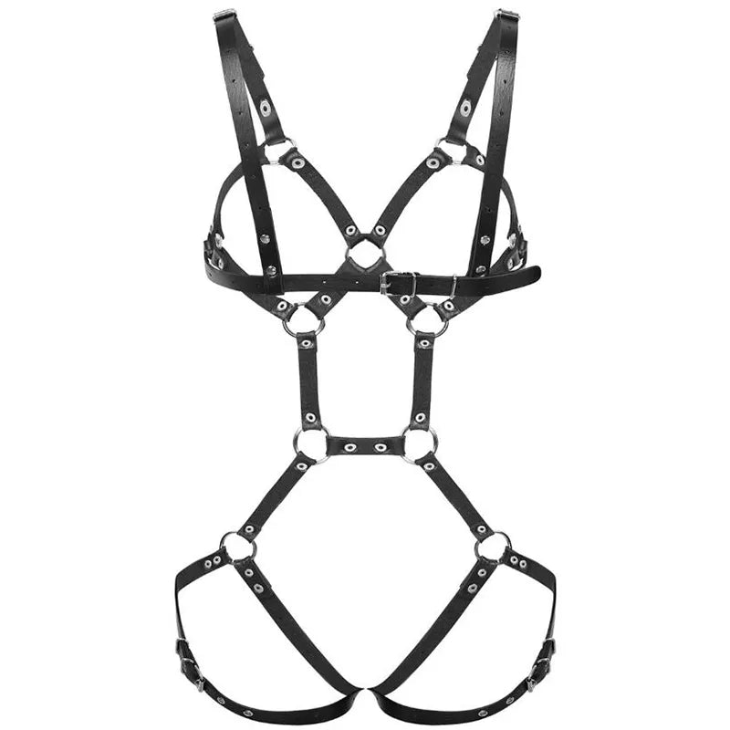 BDSM Bondage Cage Belt Leather Harness