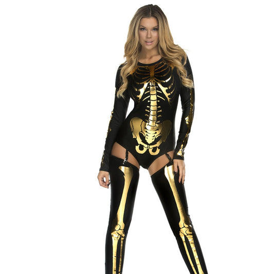 Vampire Witch Queen Halloween Terror Cosplay Bodysuit Dress Up