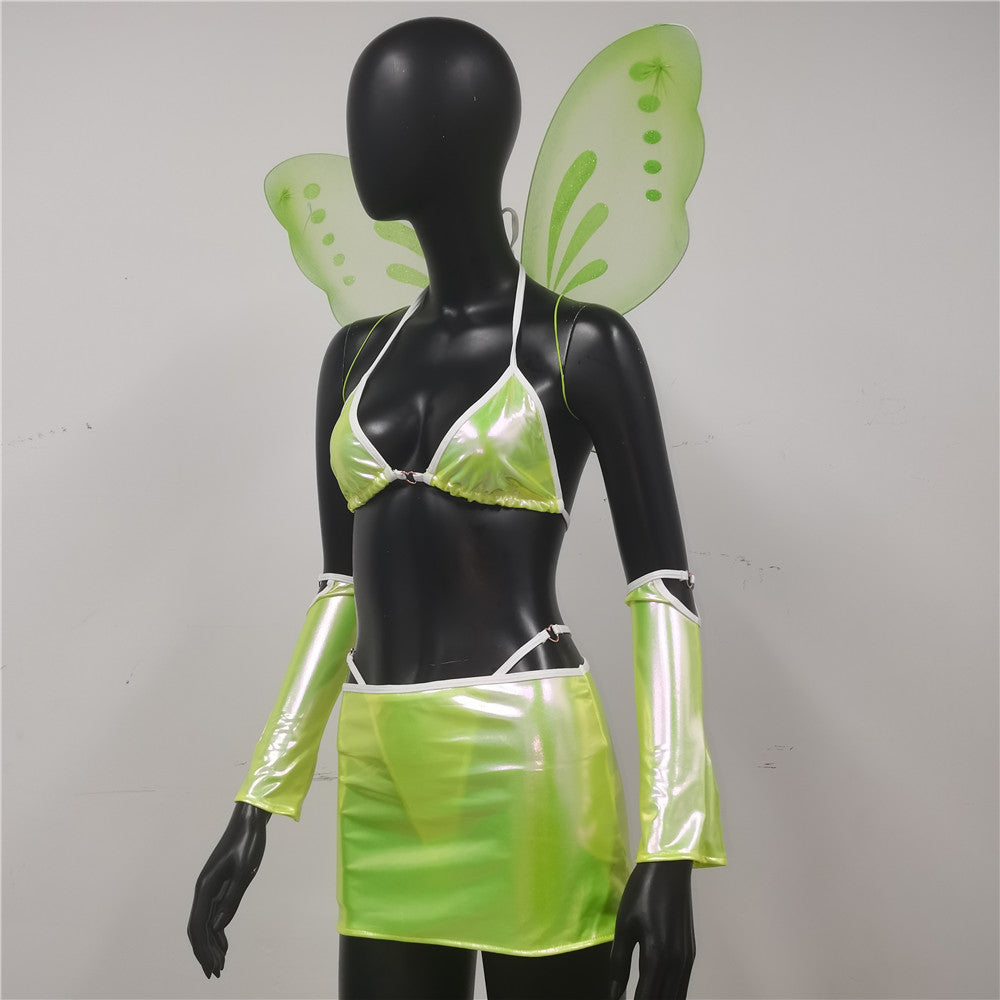 Woman's Fairy Cosplay Outfit Skirt & Wings