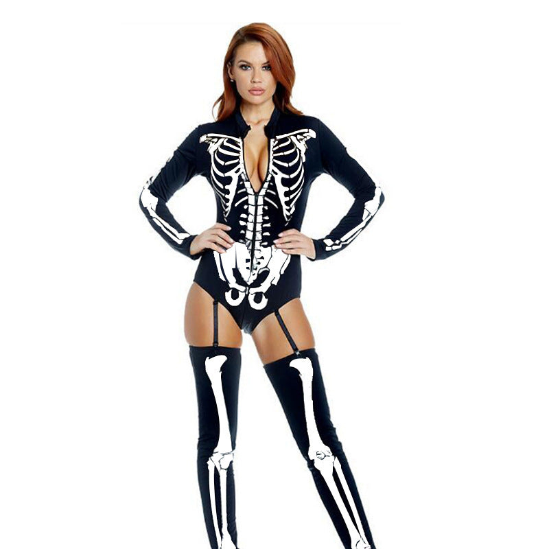 Vampire Witch Queen Halloween Terror Cosplay Bodysuit Dress Up