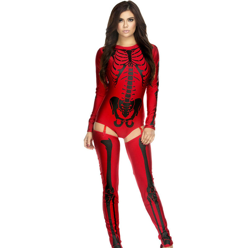 Vampire Witch Queen Halloween Terror Cosplay Bodysuit Dress Up