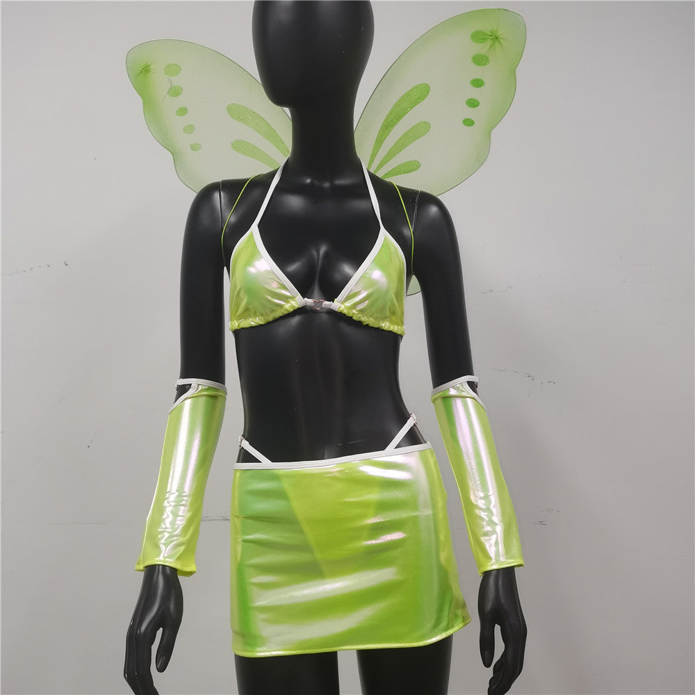 Woman's Fairy Cosplay Outfit Skirt & Wings