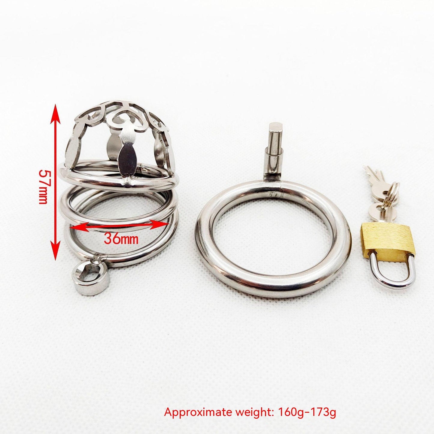 Mens Stainless Steel Chasity Cage Lock